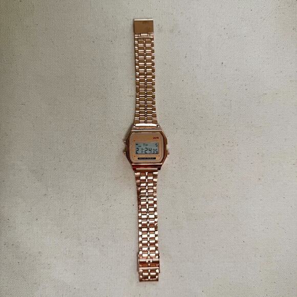 Copied - Casio Digital Watch Black Silver Accents Unisex Retro Y2K Quartz New - Picture 4 of 6